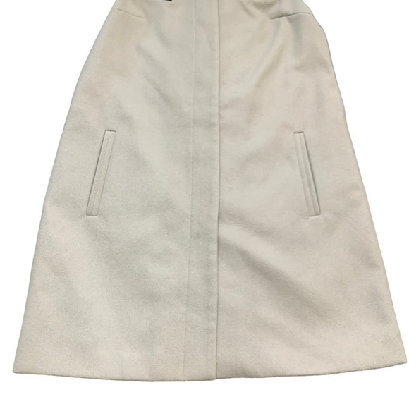 BROOKLYN INDUSTRIES Woven Contrast Jacket With Hidden Button Beige/Black Small - Picture 6 of 10